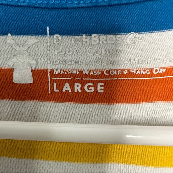 Dutch Bros Striped Tank Top Blue+Orange+Yellow+White SMALL+MEDIUM+LARGE DB 1992 - Picture 4 of 5
